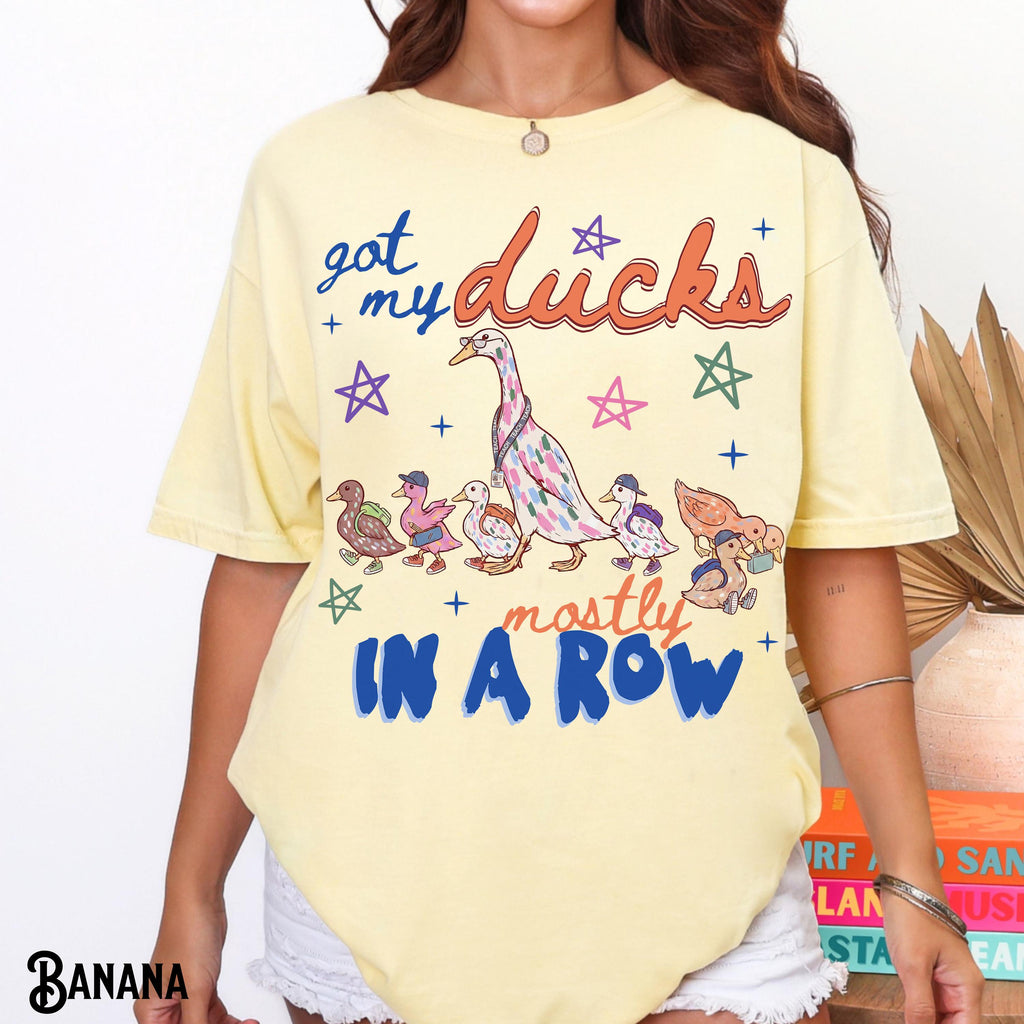 Teacher Ducks Row Comfort Colors Teach Tee Back School Chaos Team Appreciation Teacher (1)