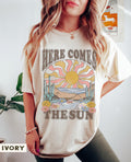 Here Comes Sun Comfort Colors Retro Desert Sunset Boho Western (1)
