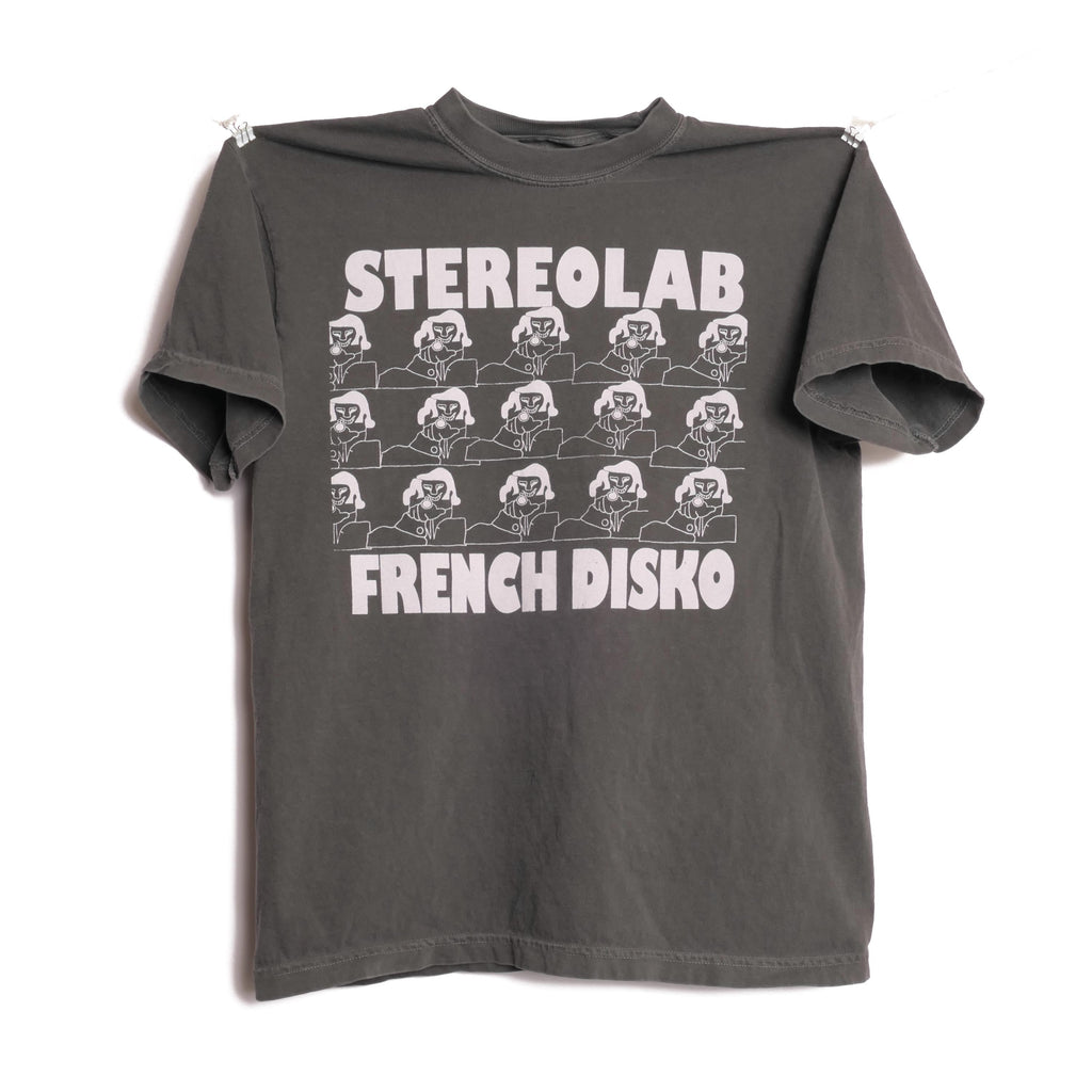 Stereolab French Disko Tee Peng Cliff Super 45 French Paris France Electronic Art Music Pop Band Tour Heavyweight Faded Med (1)