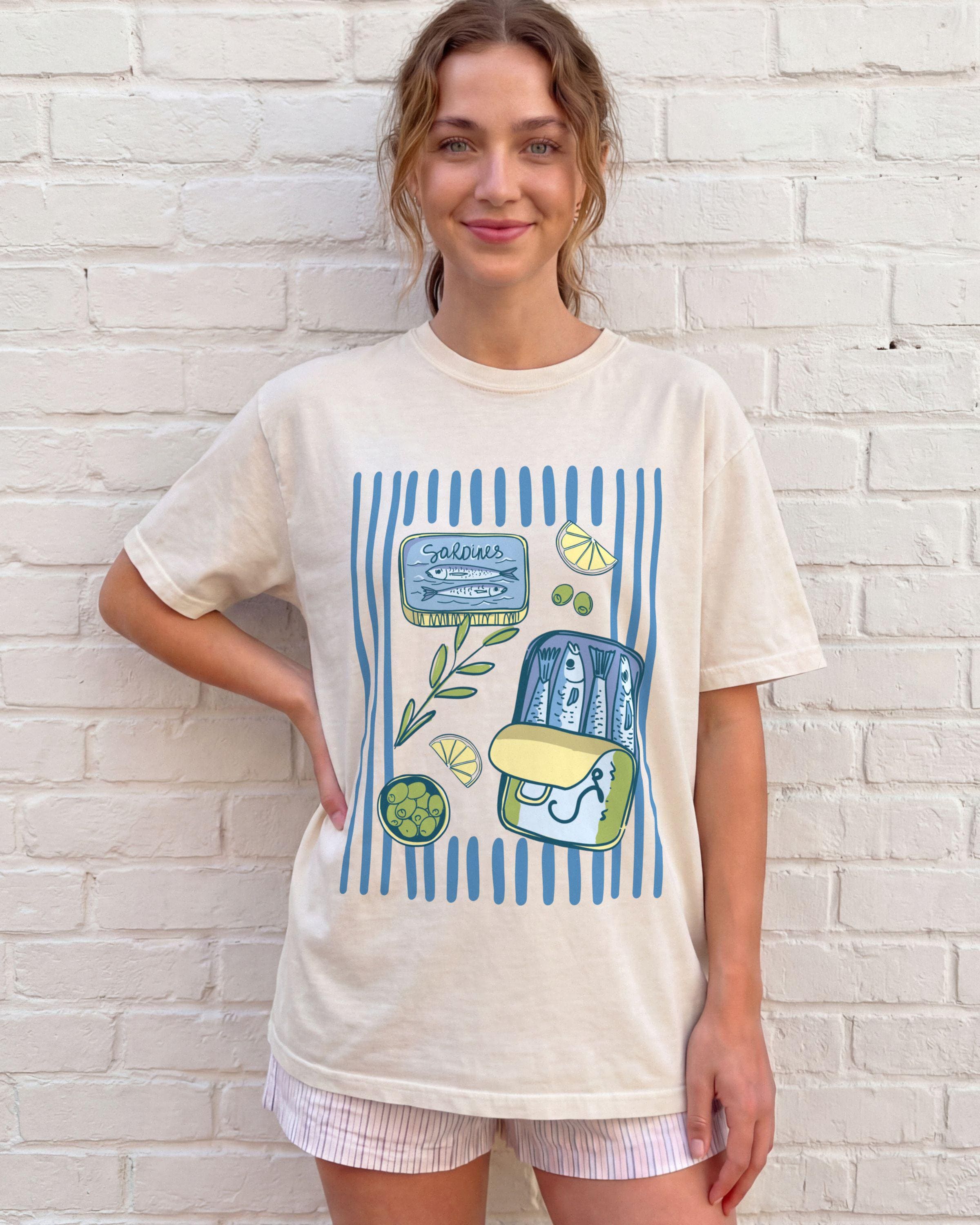Sardines Tin Coastal Food Mediterranean Seafood Unisex T-shirt, Sweatshirt, Hoodie (1)