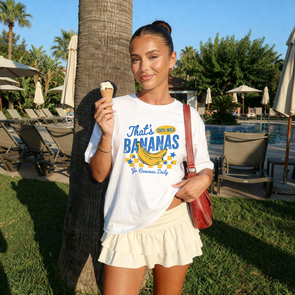 Thats Bananas Summer Fruit Food Pun Retro Banana Summer Comfort Colors (1)
