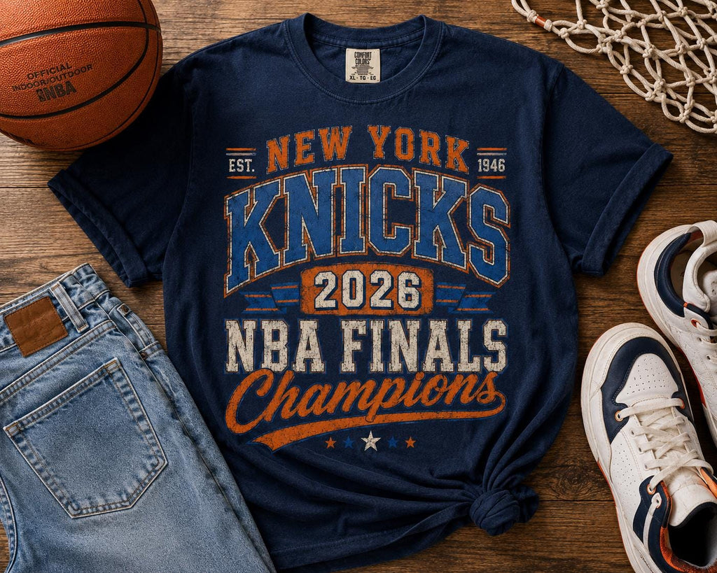 Vintage York Basketball Champions 2026 Retro Varsity Basketball Fan Tee Nyc Basketball (1)