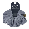 SCR-03 C.C Corduroy Scrunchie Grey