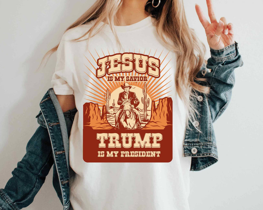 Trump 2024 Shirt - Jesus Is My Savior Trump Is My President
