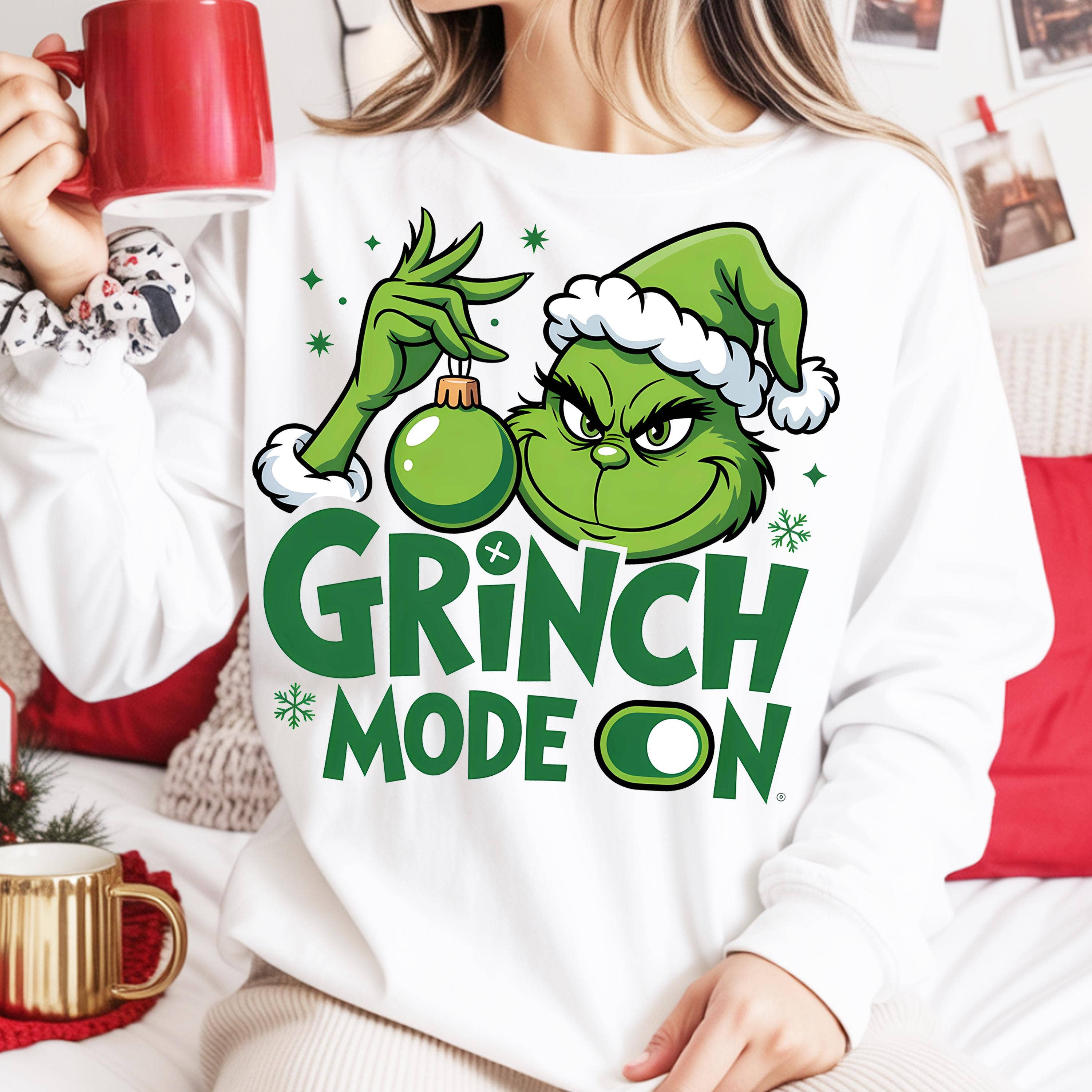 Grinch Face Christmas Shirt Design