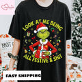 Merry Grinchmas 2025 Santa Tee Funny Christmas Shirt