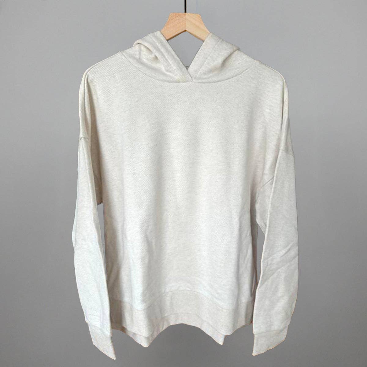 Heather Almond Oversized Terry Hoodie