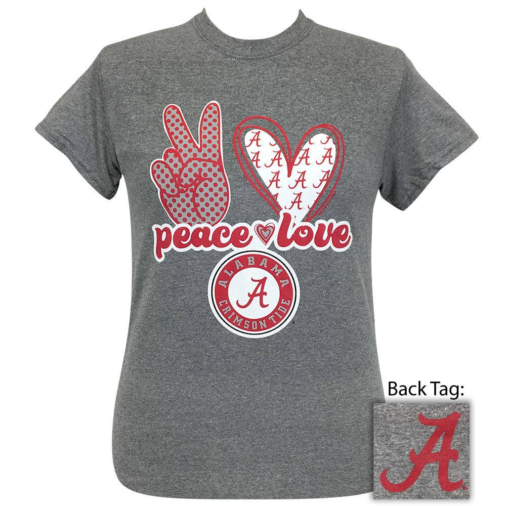 Peace Love Alabama Graphite Heather Ss