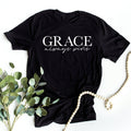 Christian Grace Upon Grace Black Bella Women's Graphic Tee