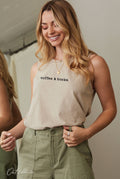 Coffee and Books Mineral Graphic Tank Top