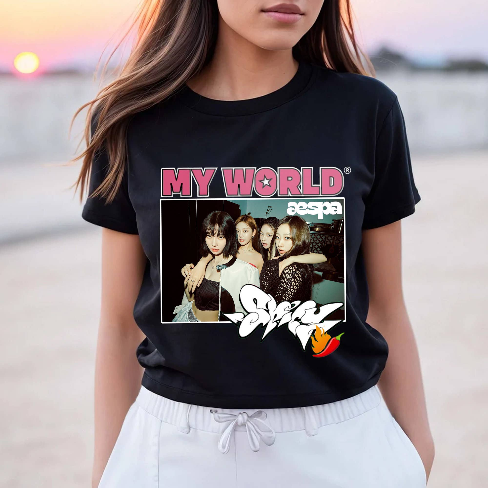 Aespa Vibe - Trendy Tees from My World Collection