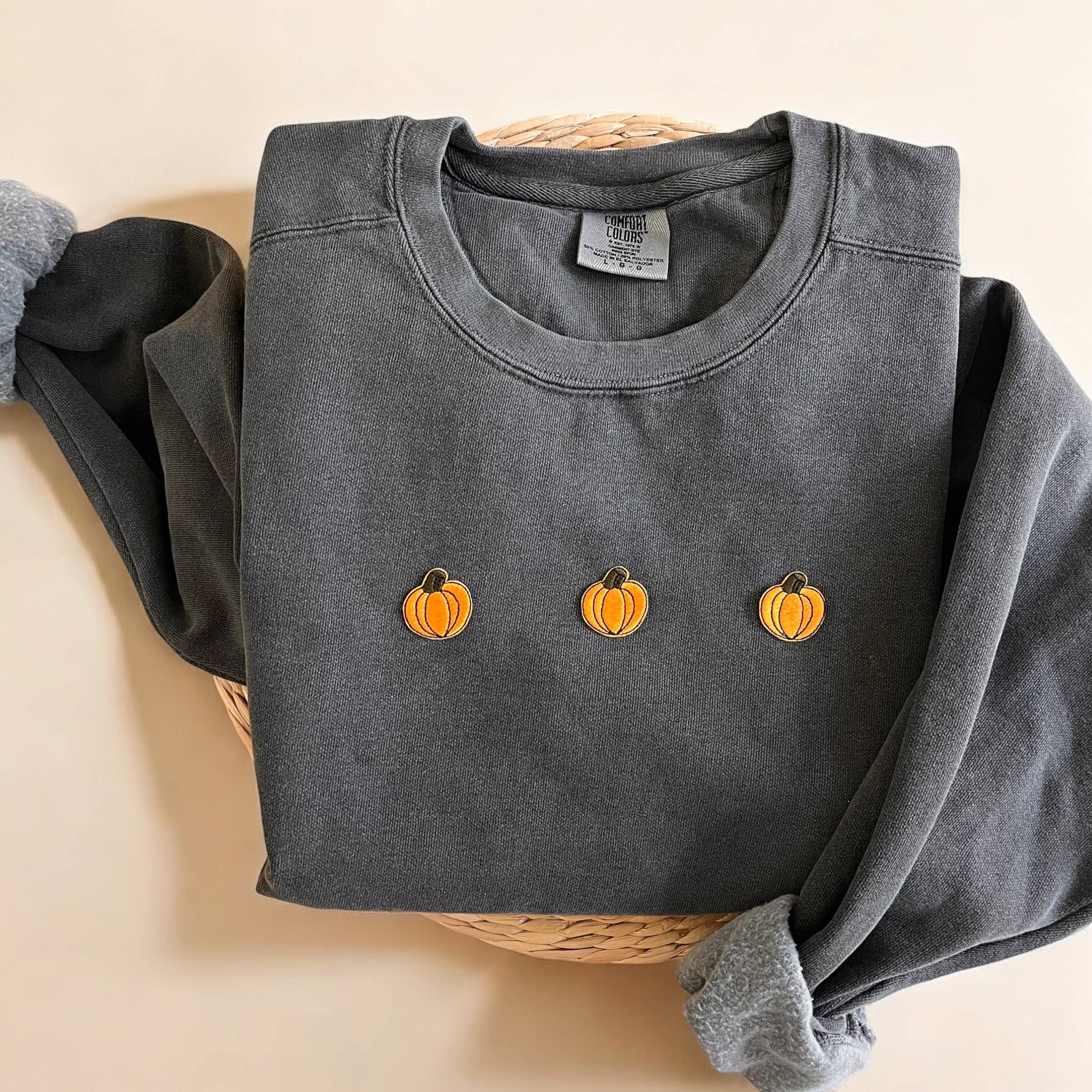 Comfort Colors® Pumpkin Sweatshirt, Halloween Sweatshirts
