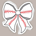 Baseball Bow Decal