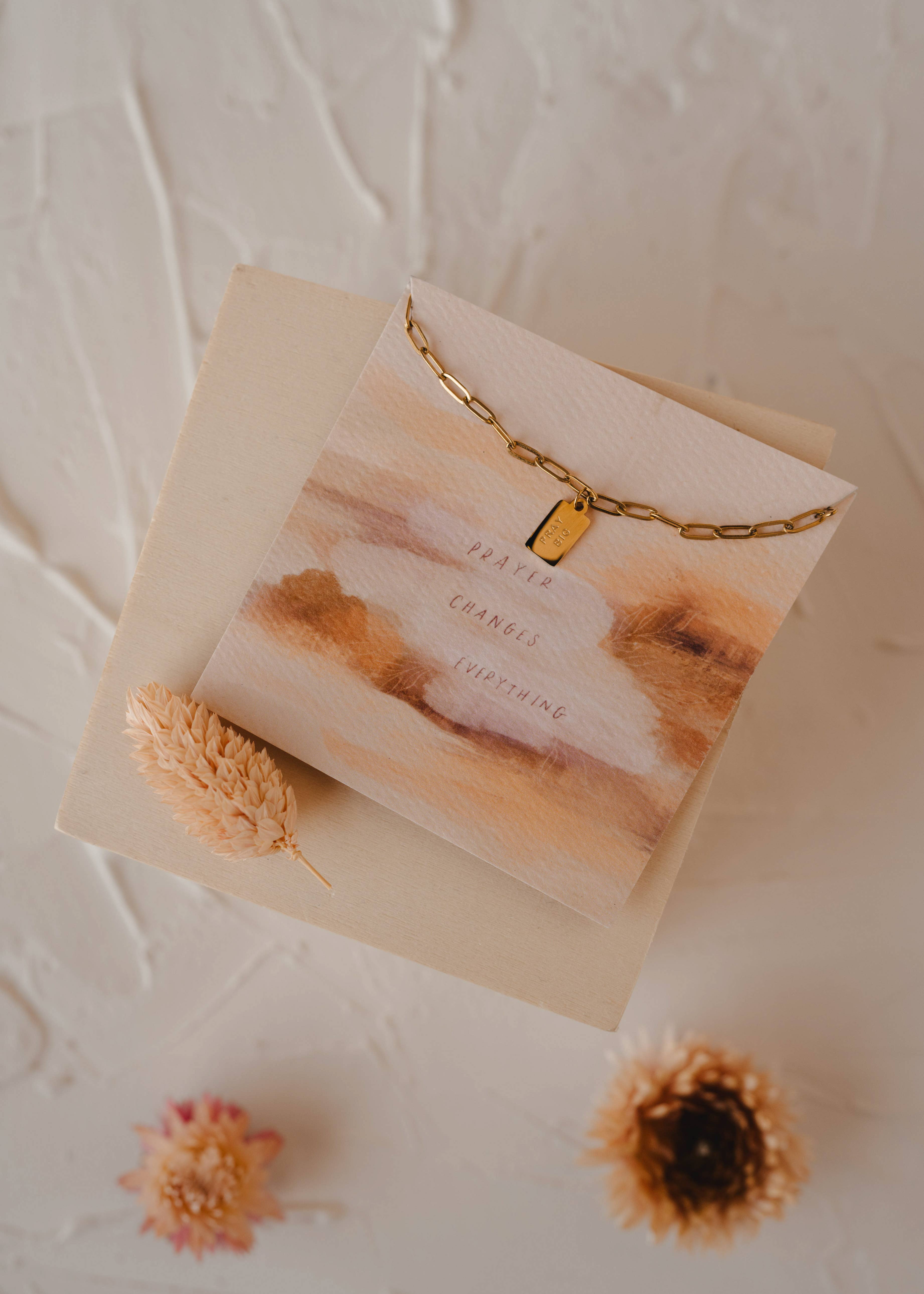 Pray Big Mini Tag Necklace | Christian Jewelry