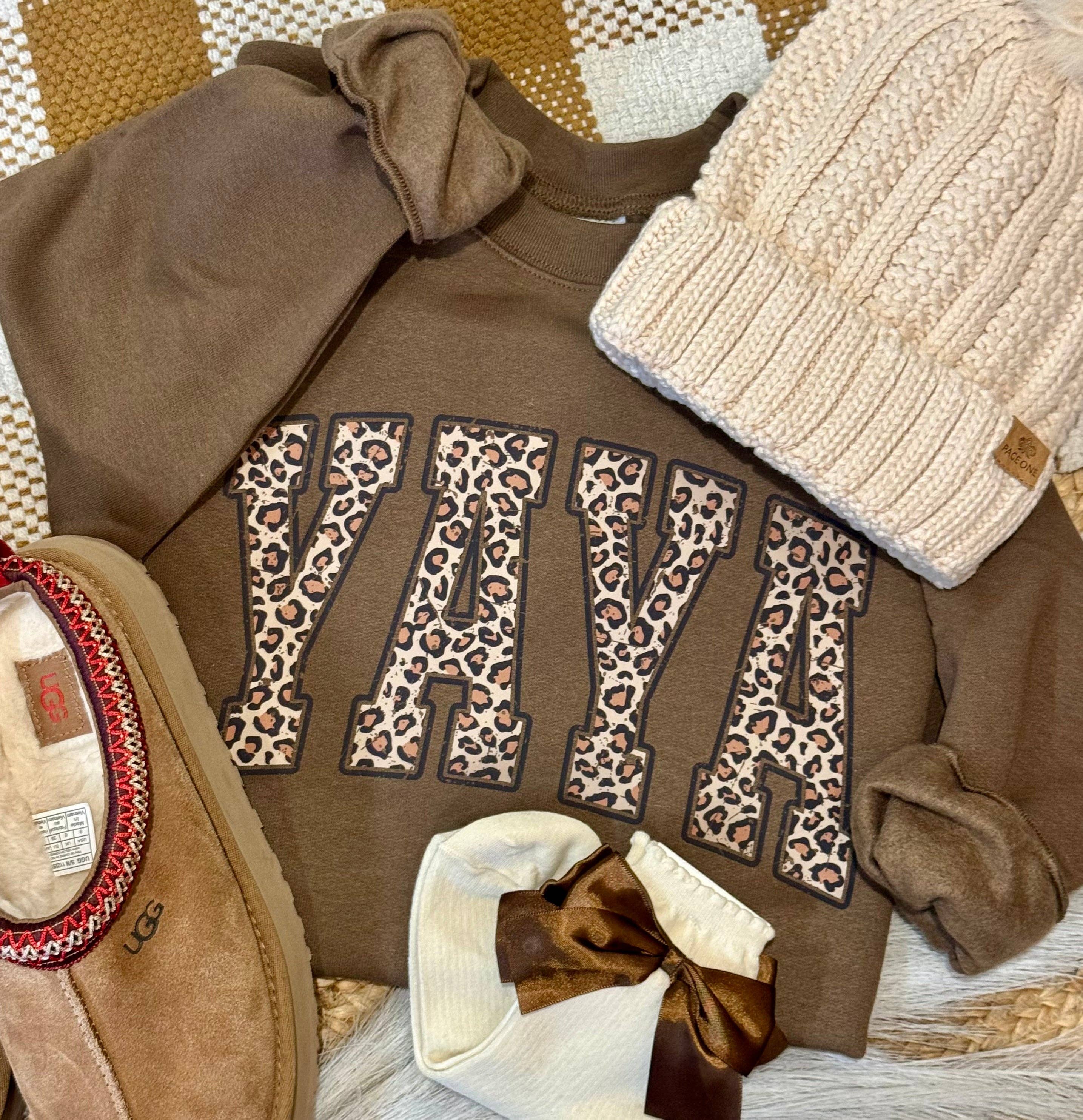 Yaya Leopard Name Sweatshirt