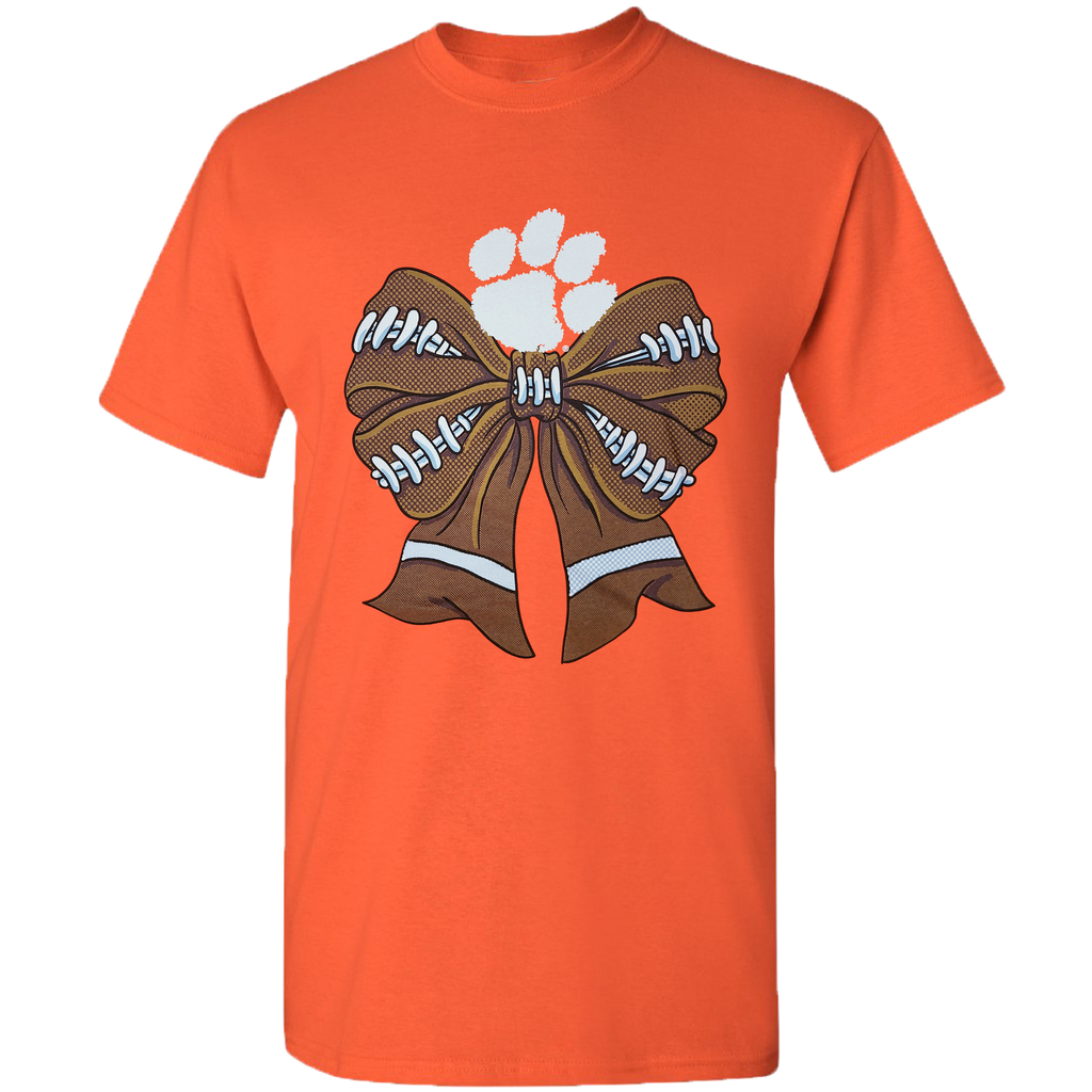 College- Clemson - 4 - Clemson Football Bow - Orange