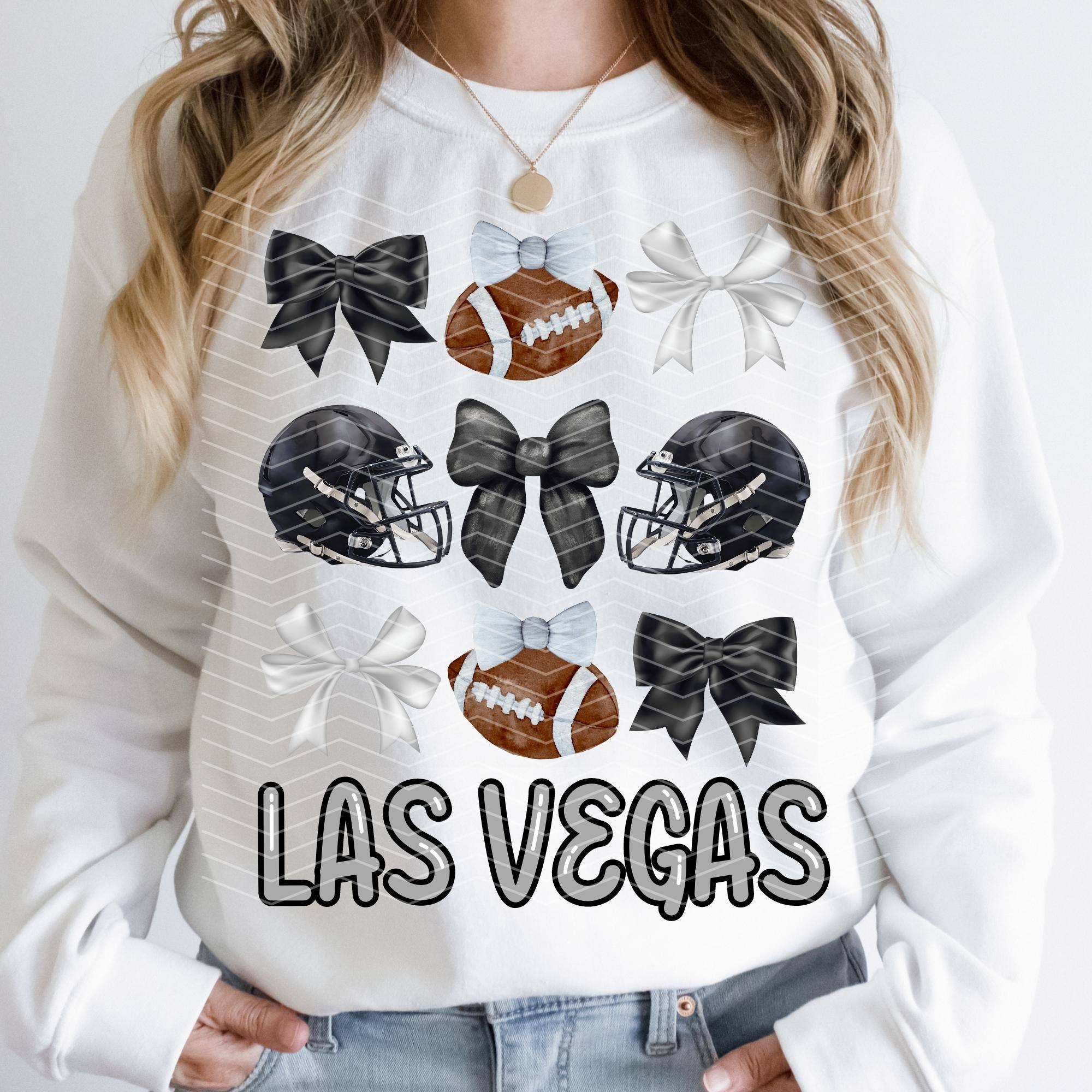 Las Vegas Coquette Football Sweatshirt - Trendy Game Day