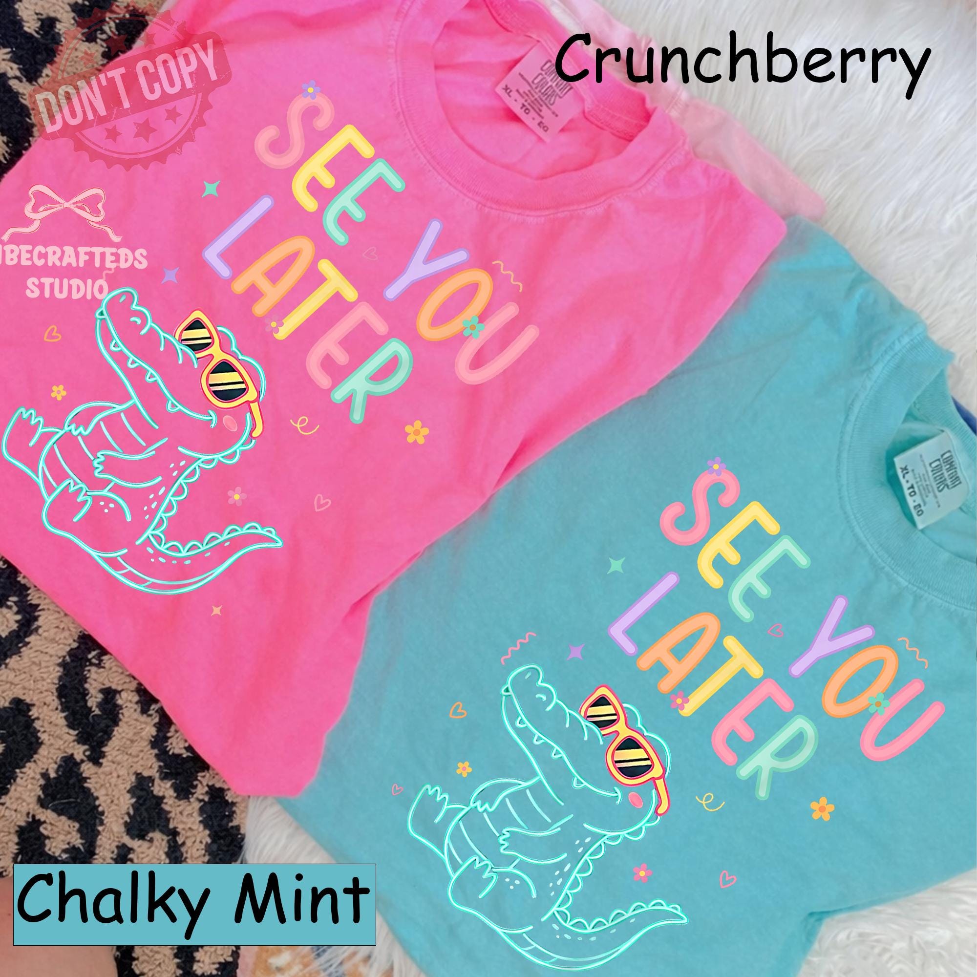 See Later Teacher Summer Alligator Comfort Colors Last Day School Tee Summer Break Teacher Teacher (2)