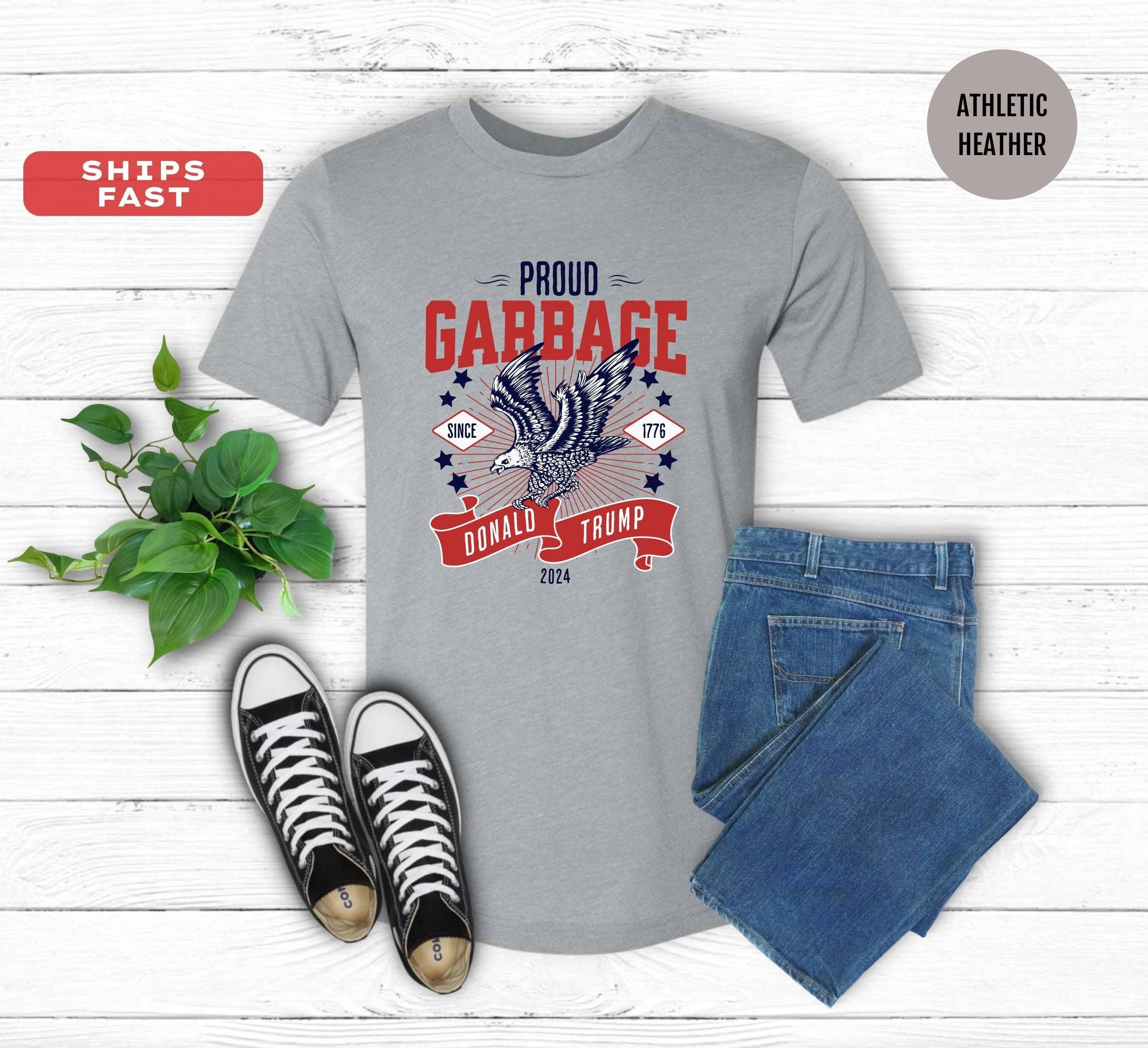 Proud Garbage Trump Supporter Shirt - Funny Maga 2024 Tee