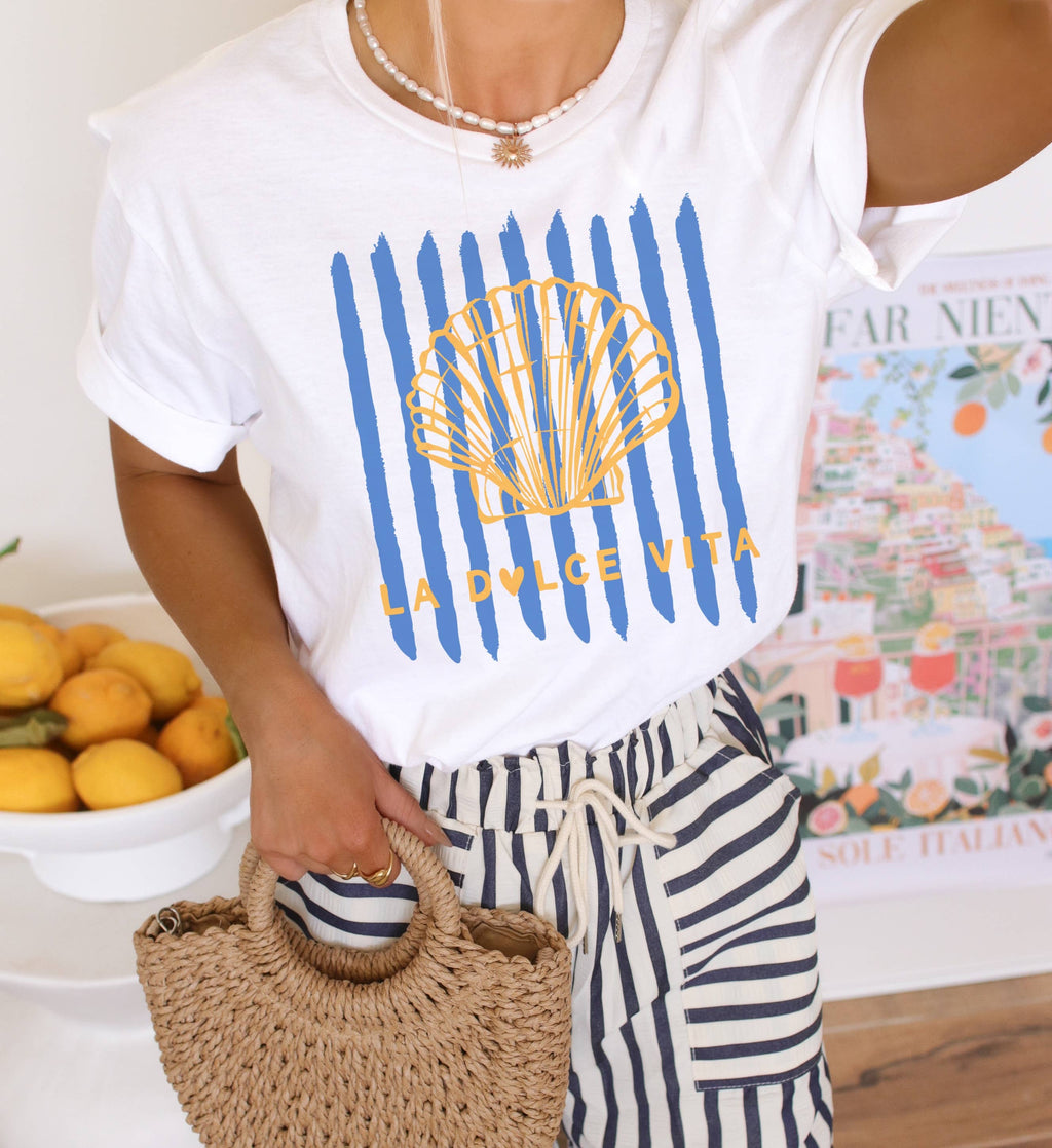Sea Shell La Dolce Vita Graphic Tee | Summer Tee