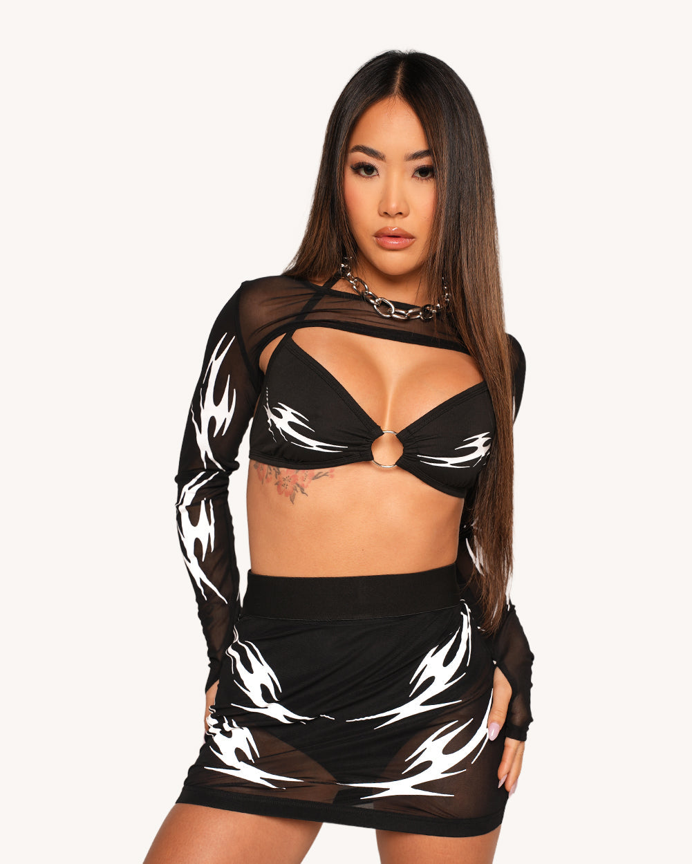 Coded in Chaos Reflective Ultra Crop Top