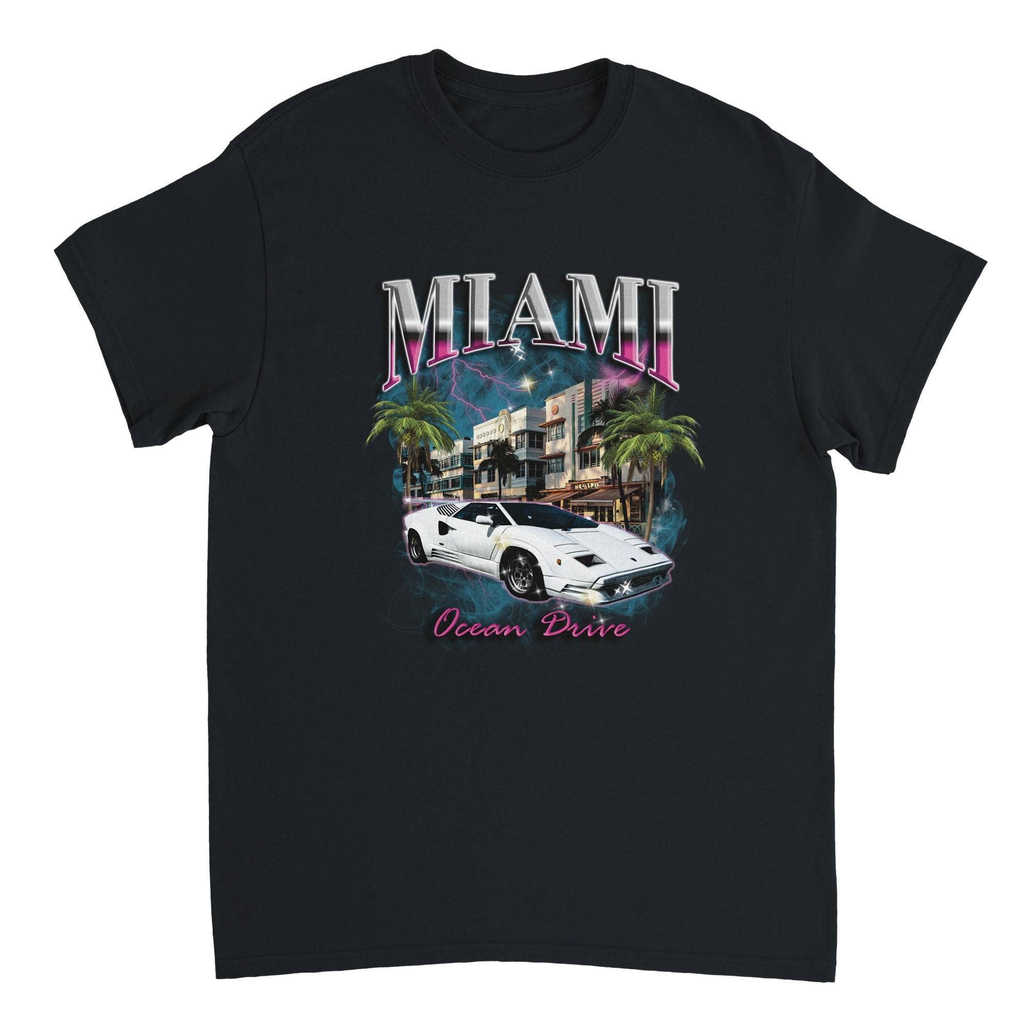 Retro 90S Bootleg Rap Tee Lamborghini Graphic Tshirt