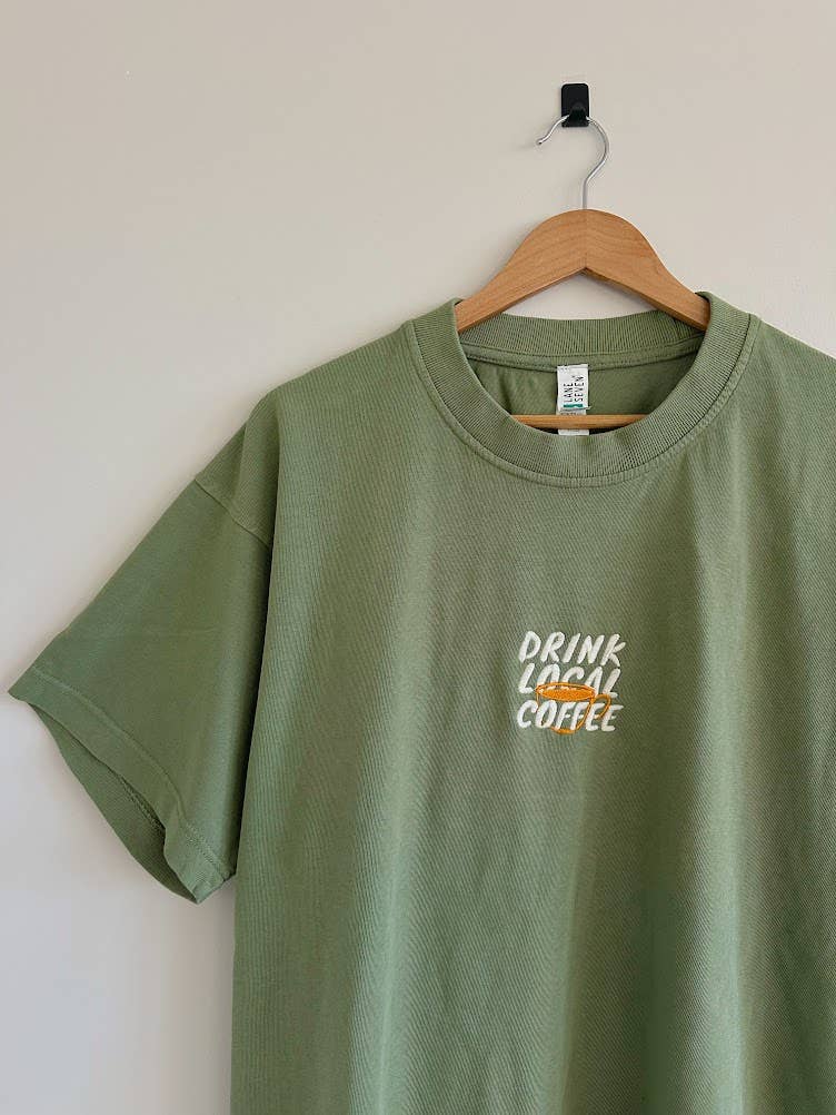Drink Local Coffee T-Shirt - Green