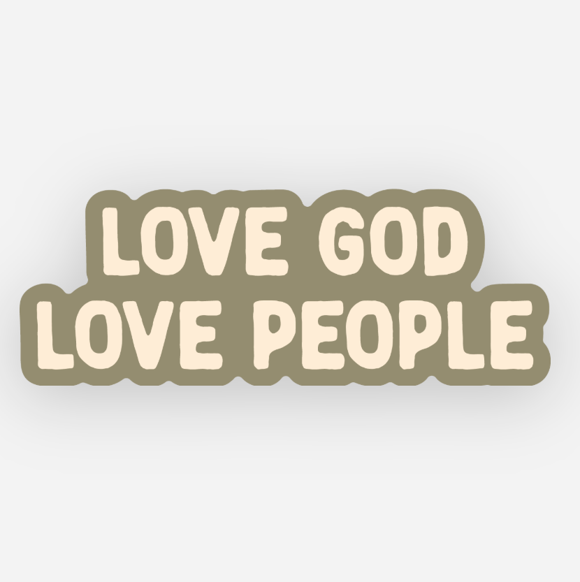 Love God Love People Sticker - Mens L Christian Sticker
