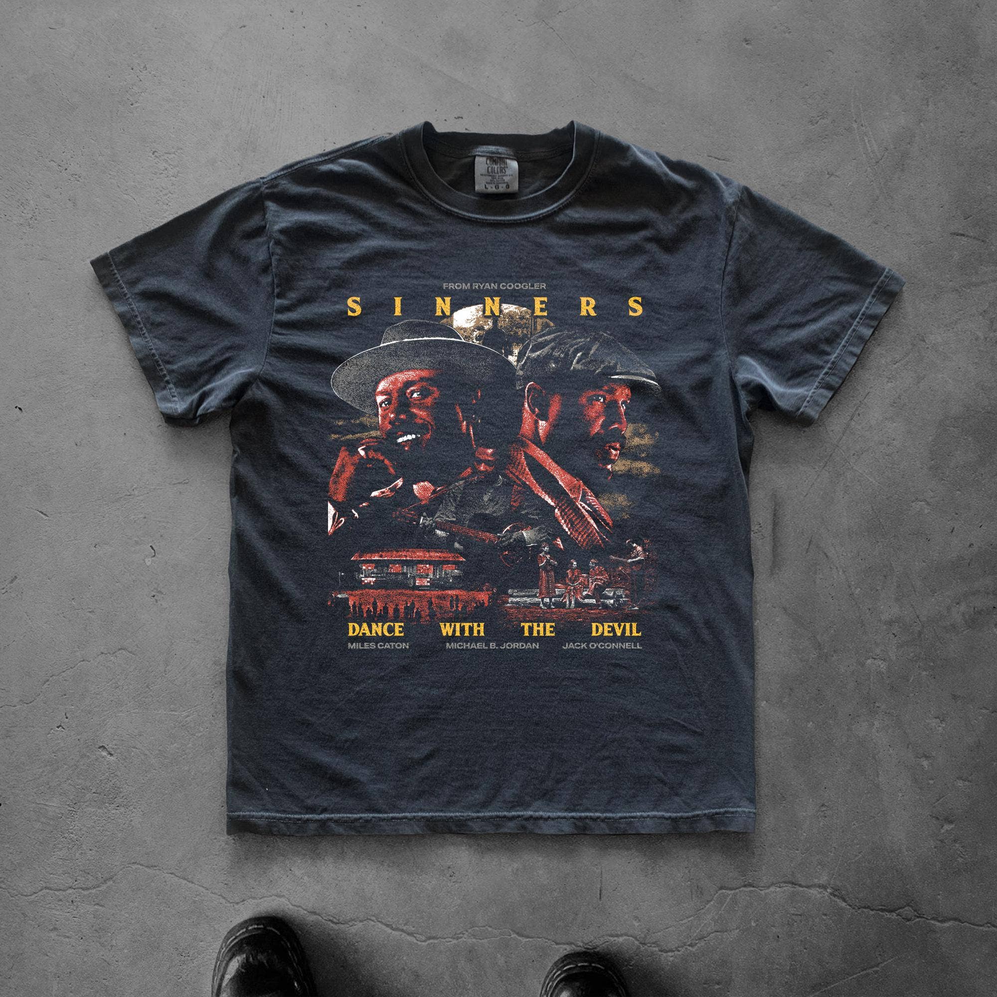 Vintage Sinners Horror Film Tee - Comfort Colors