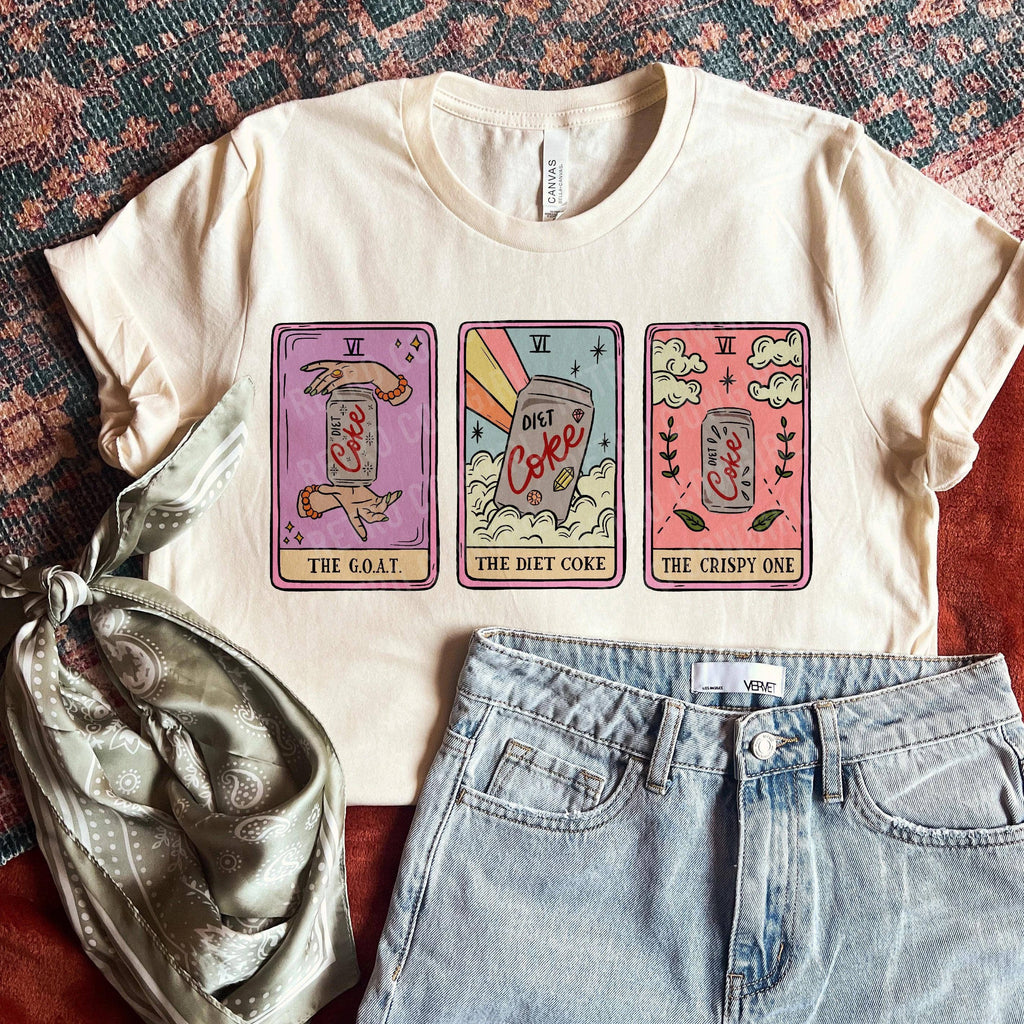 Diet Coke Tee - Crispy Coke Tarot Card Girly Gift Shirt