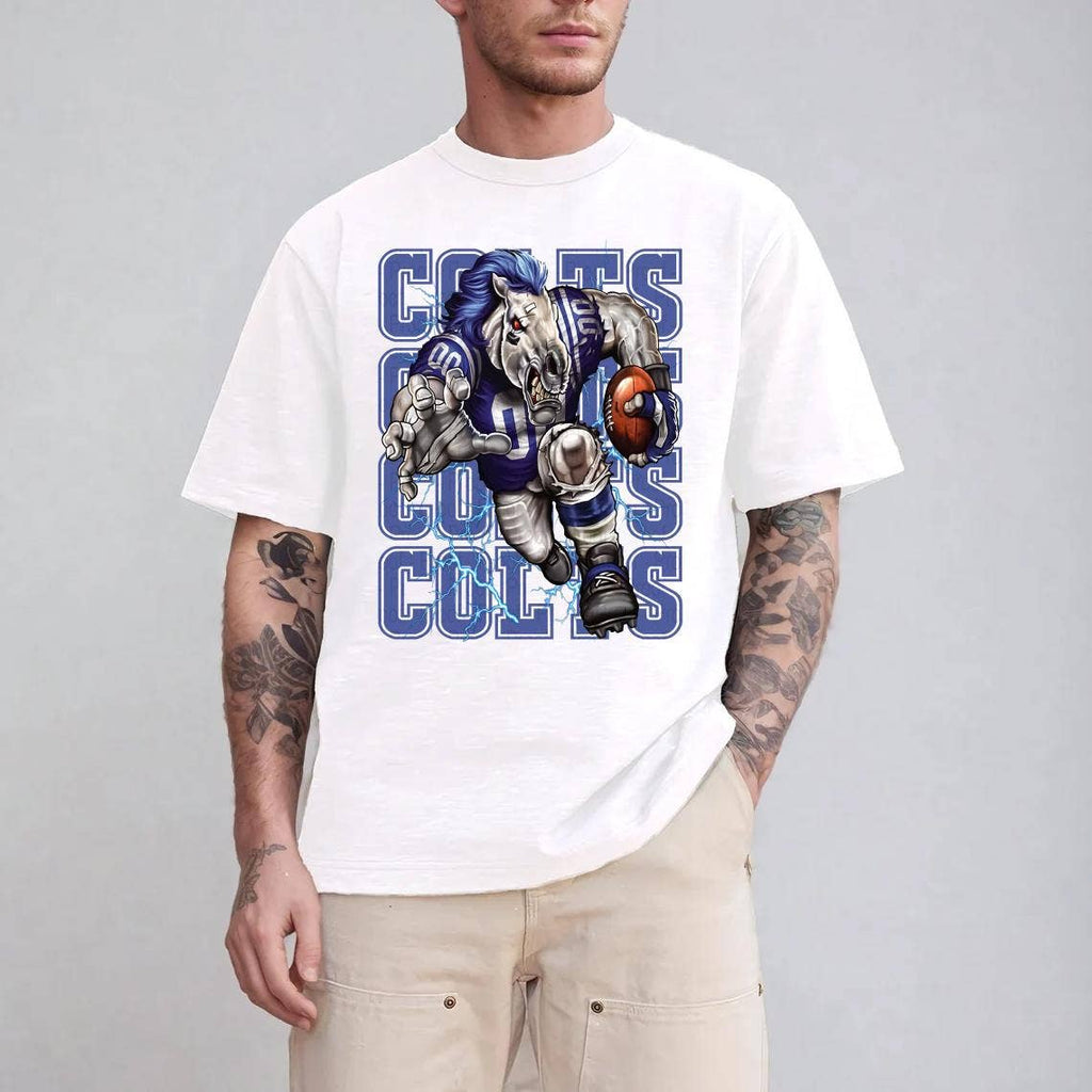 Fierce Indianapolis Colts Football Mascot Tee Design For Fan