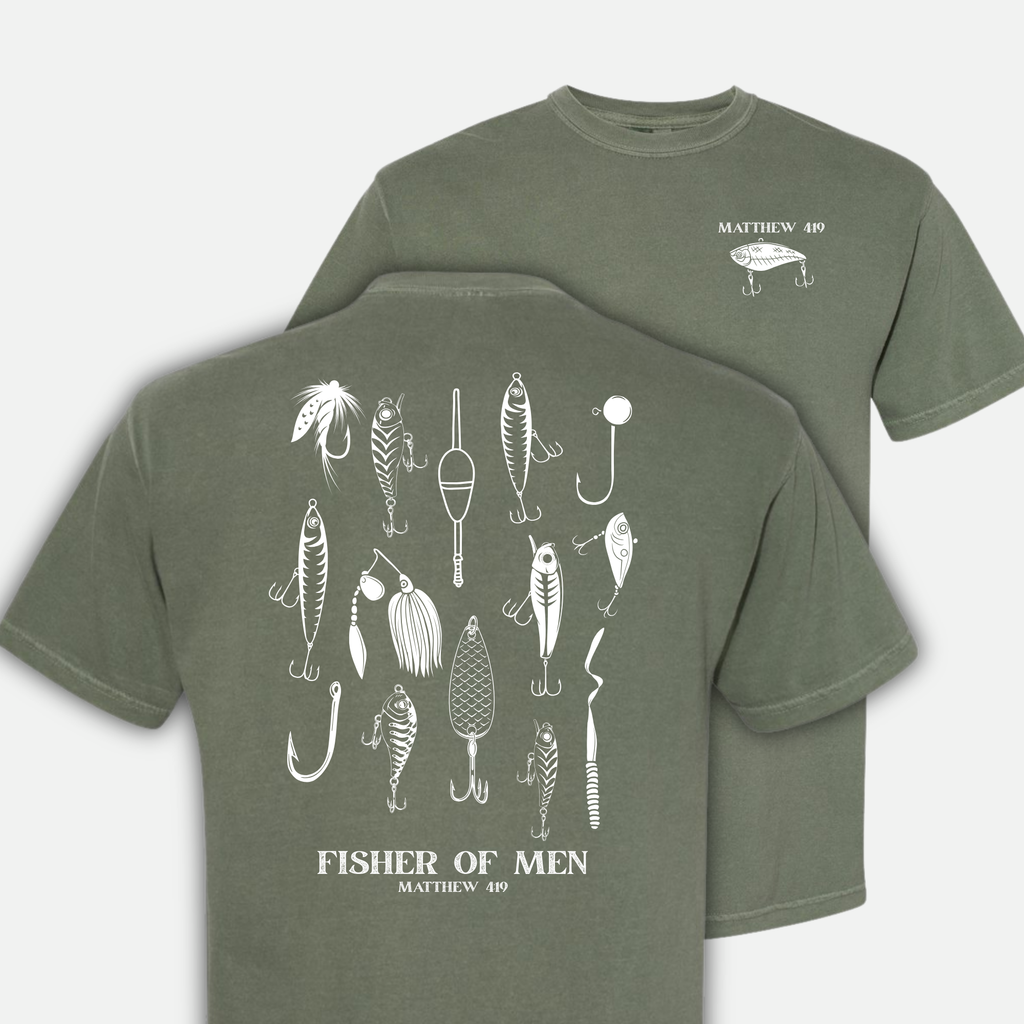 Fishing Father's Day Gifts Christian Men's Graphic T-Shirt