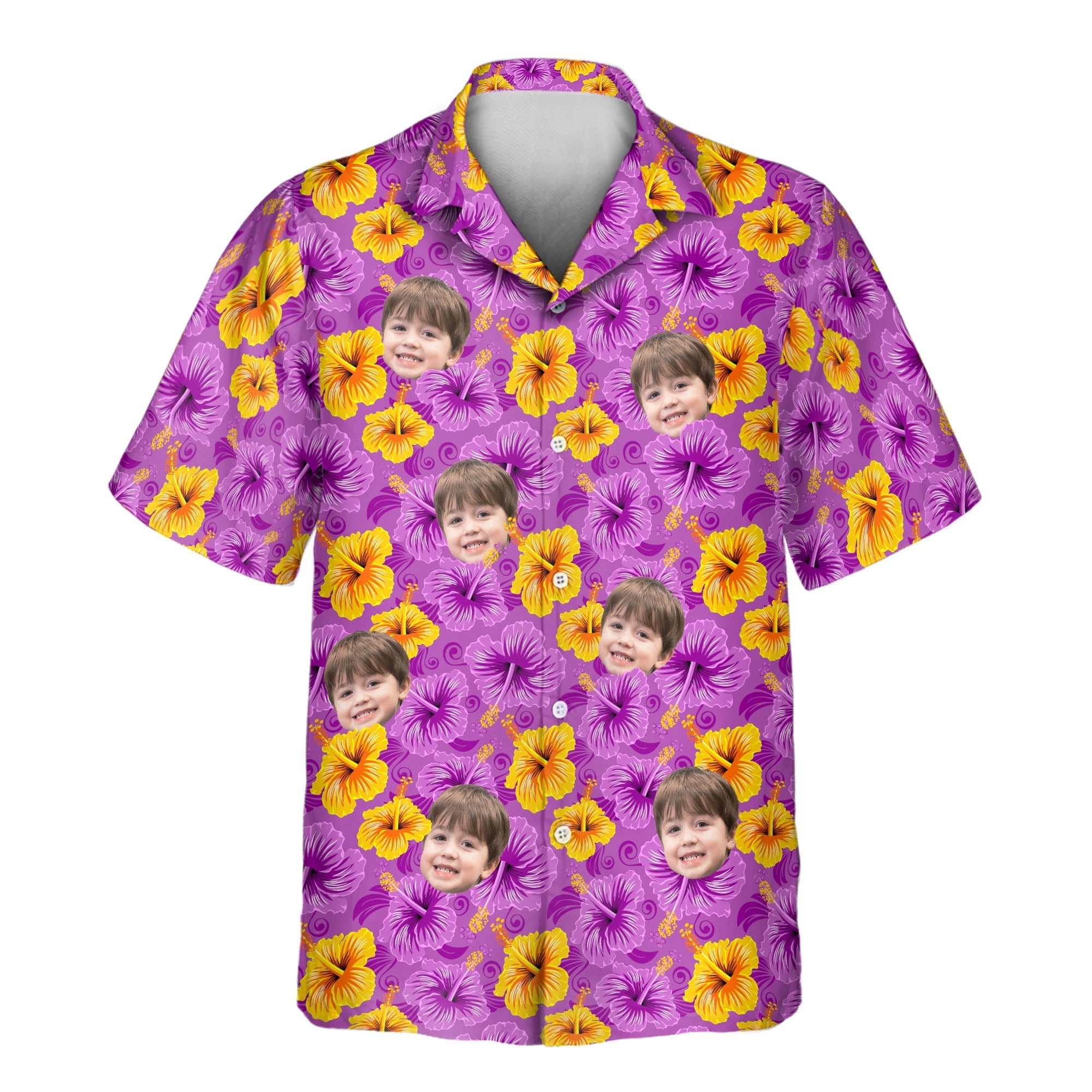 Enchanted Hibiscus Garden | Aloha Custom Hawaiian Shirts with Faces or Logos