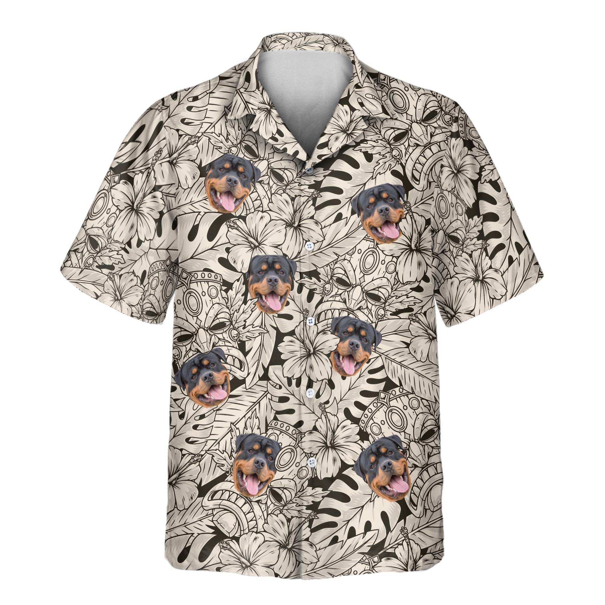 Island Tiki Vibes | Aloha Custom Hawaiian Shirts with Faces or Logos