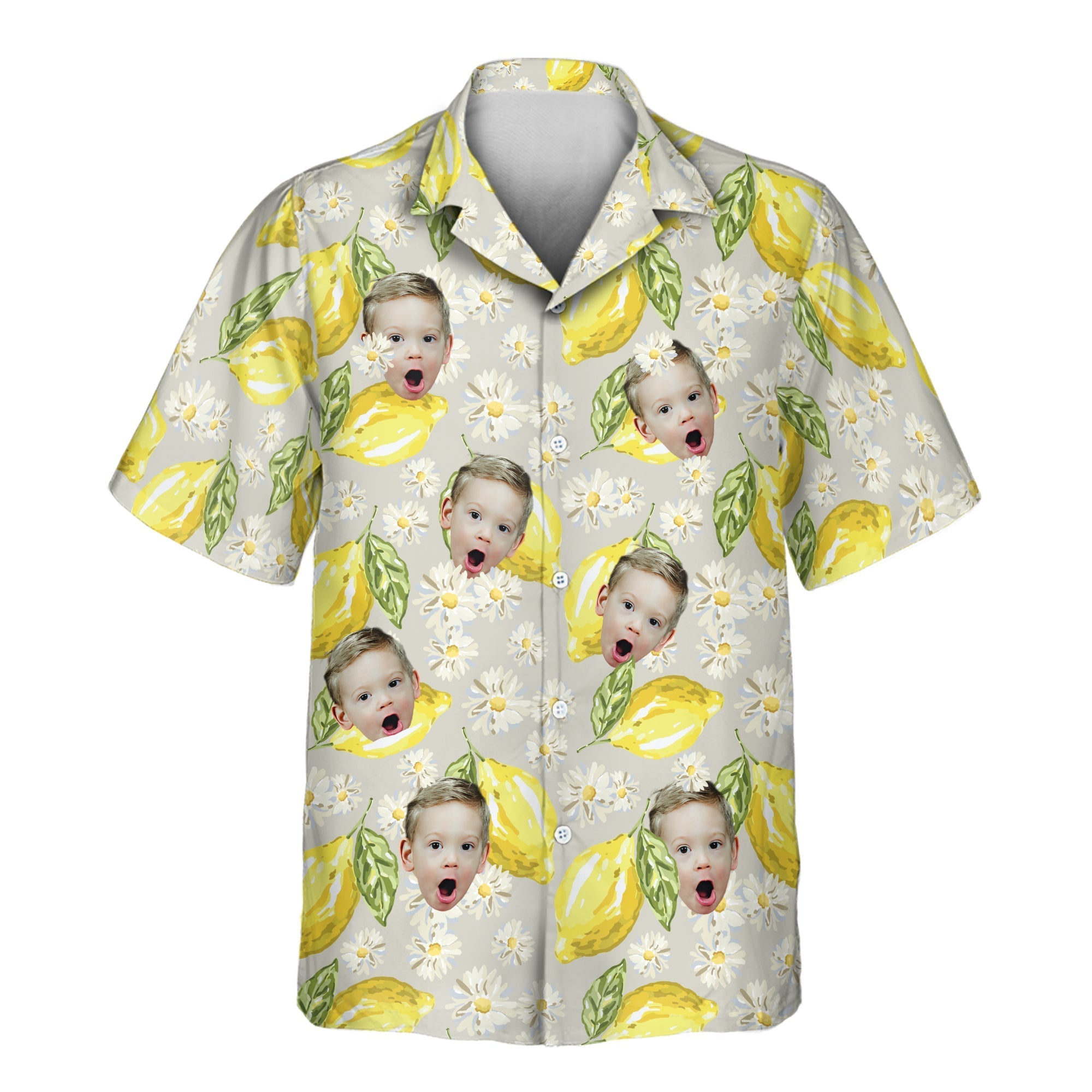 Lemon Grove Vibes | Aloha Custom Hawaiian Shirts with Faces or Logos