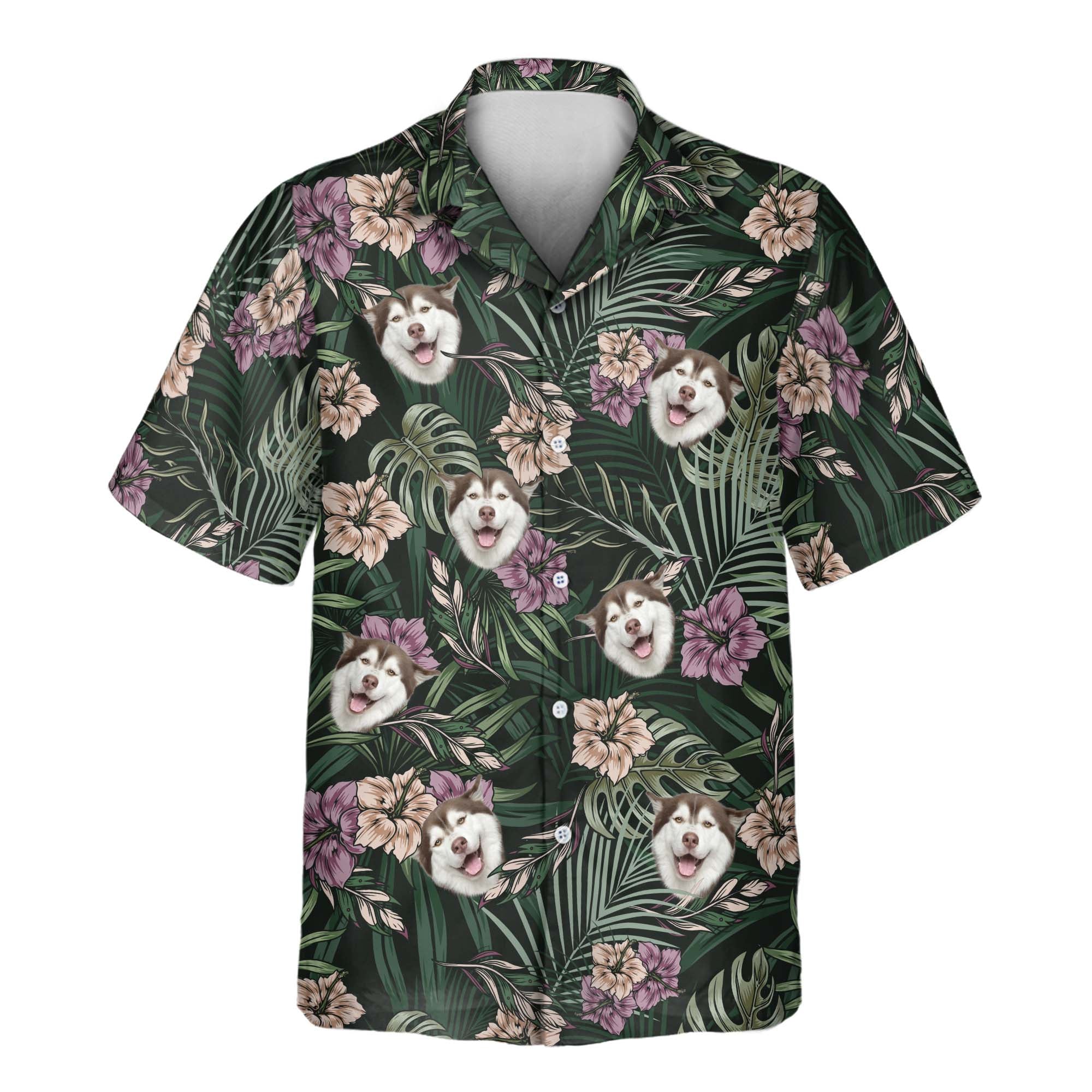Vintage Tropical Natural | Aloha Custom Hawaiian Shirts with Faces or Logos