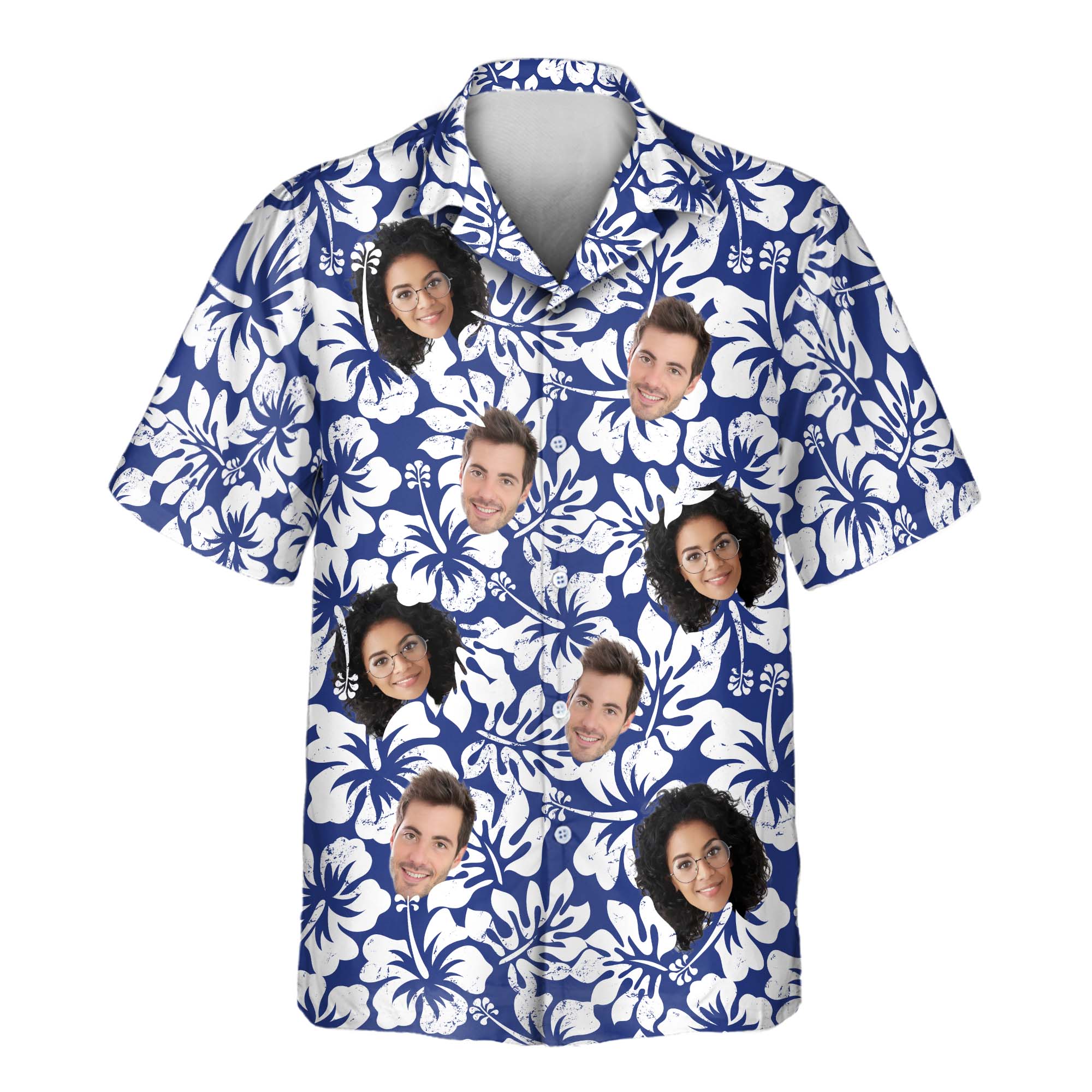 Weathered Tropic Hibiscus | Aloha Custom Hawaiian Shirts with Faces or Logos
