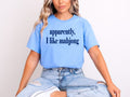 Vintage Apparently, I Like Mahjong Blue Bella Graphic Tee