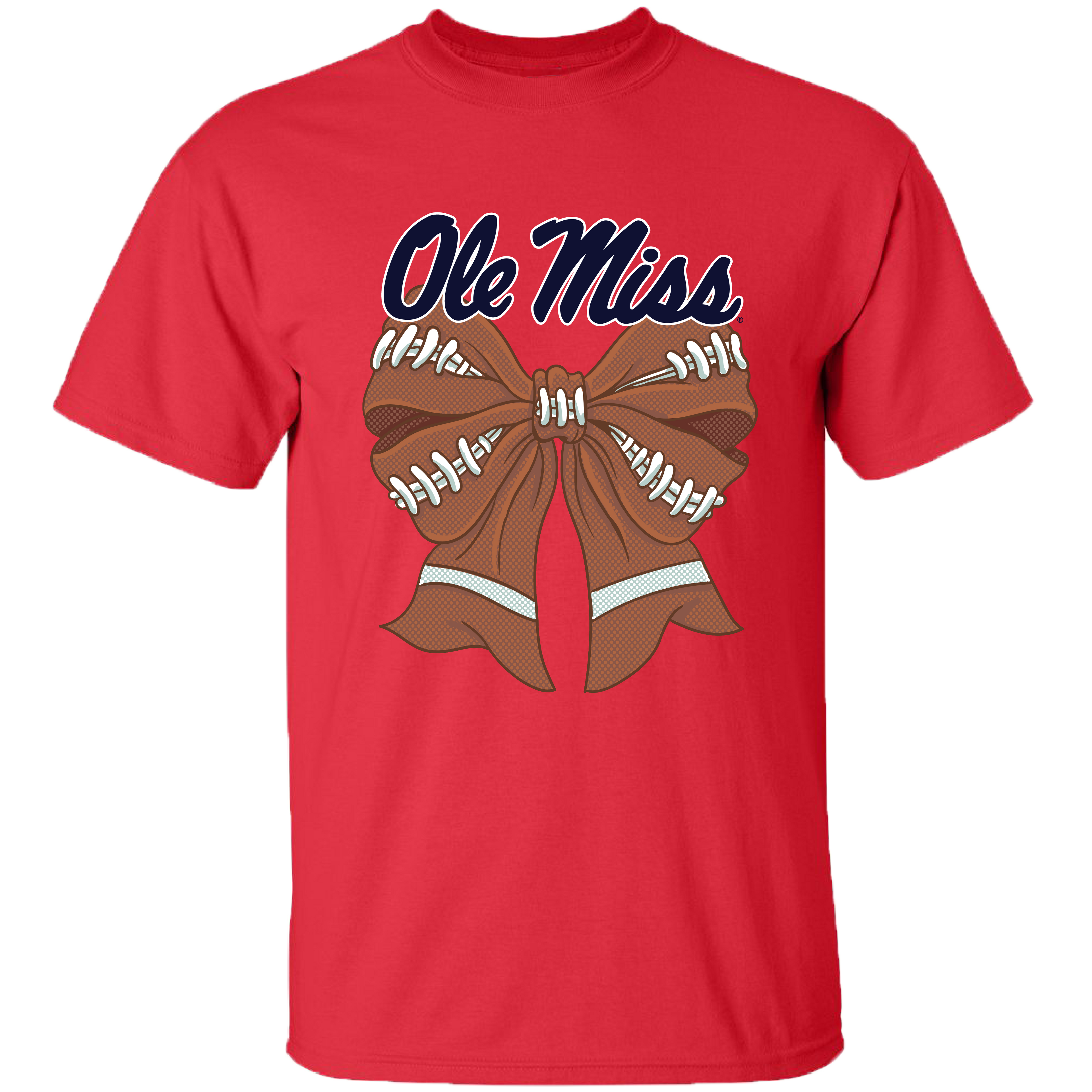 College- Ole Miss - 4 - Ole Miss Football Bow - Red