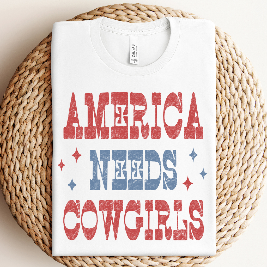 4th of July Cowgirl Graphic Tee