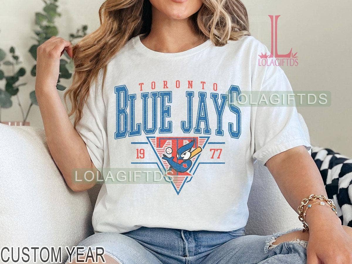 Toronto Blue Jays Vintage Baseball Tee Custom Mom Sweatshirt