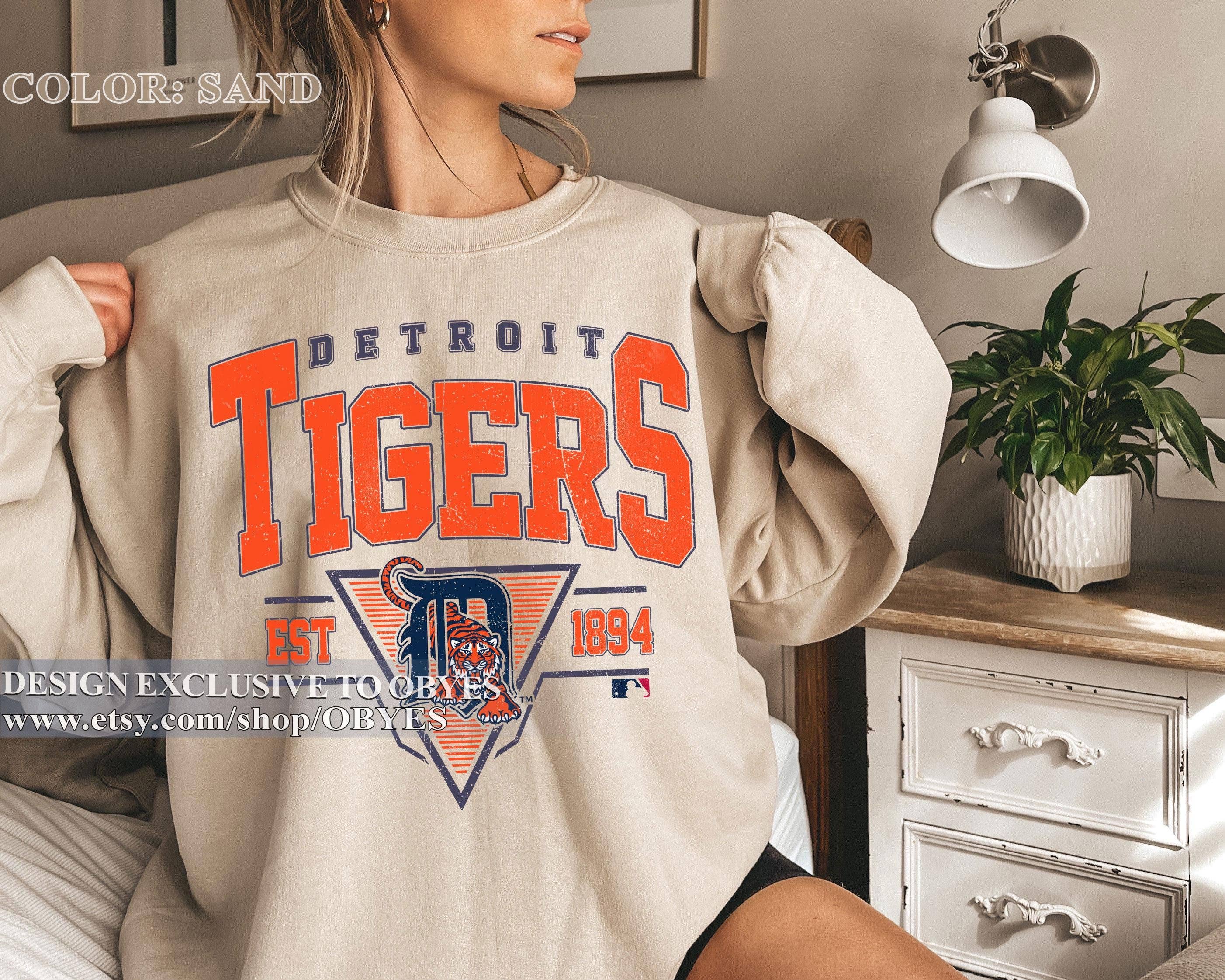 Detroit Baseball Vintage Style Sweatshirt