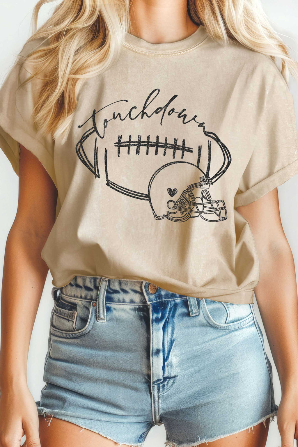 Touchdown Football Helmet Mineral Graphic Tshirts