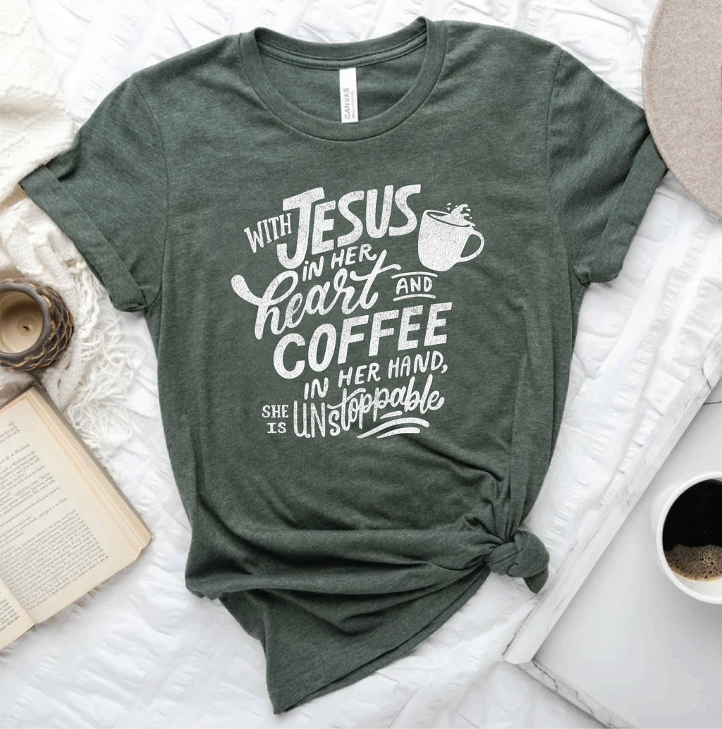 With Jesus in Her Heart Graphic T-Shirt