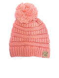 YJ-847 Pom Peach Kid Beanie