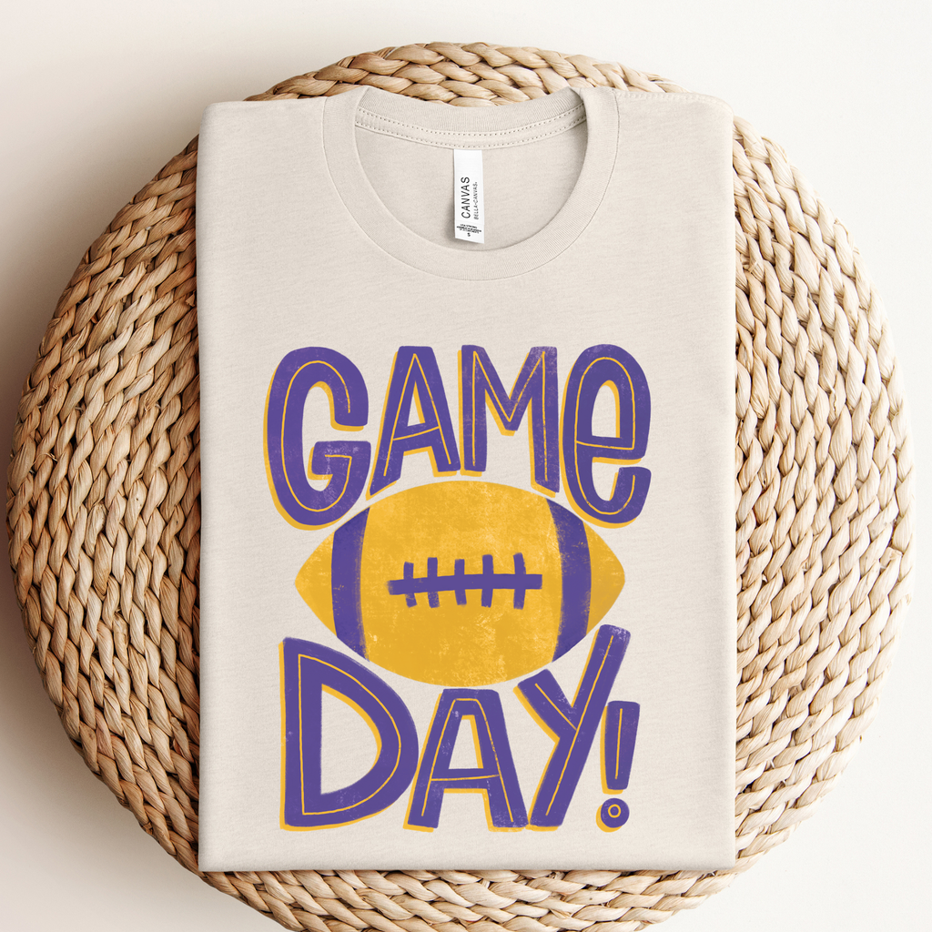Purple and Gold Game Day Graphic Tee