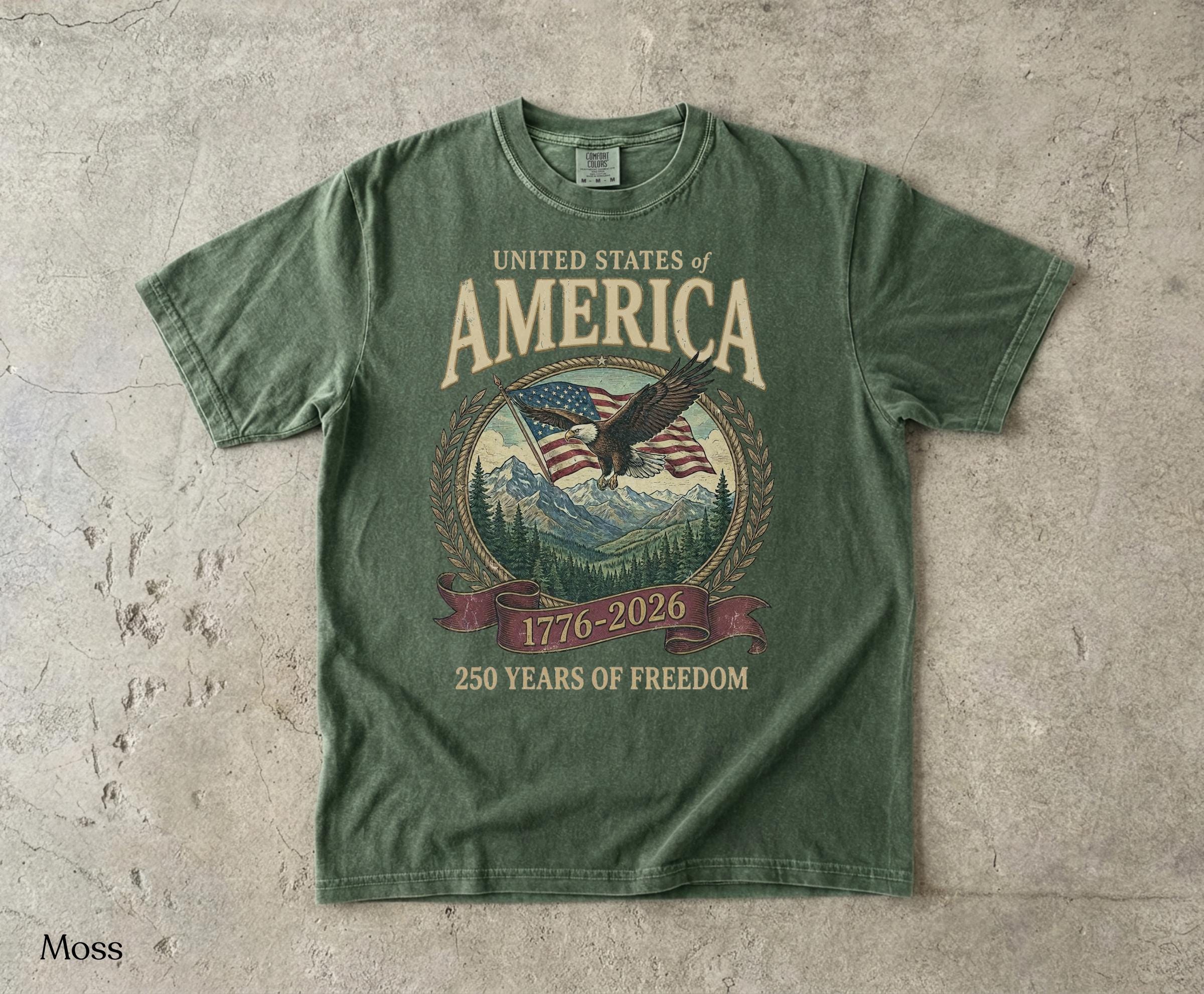 America 250th Anniversary 90s Comfort Colors Y2k Oversized Patriotic Usa Streetwear (3)