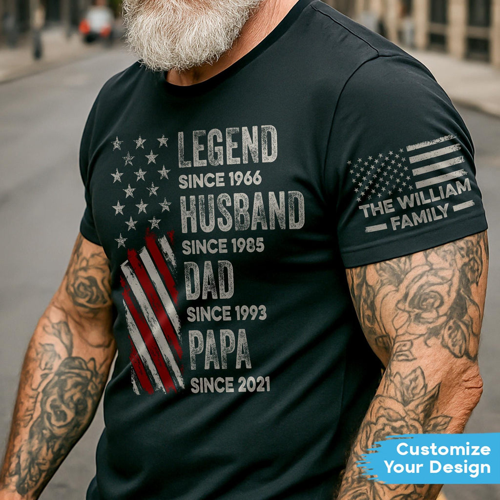 Personalized Legend Husband Dad Grandpa Custom Family Name July 4th Dad Dad America Father'S Day Dad (3)