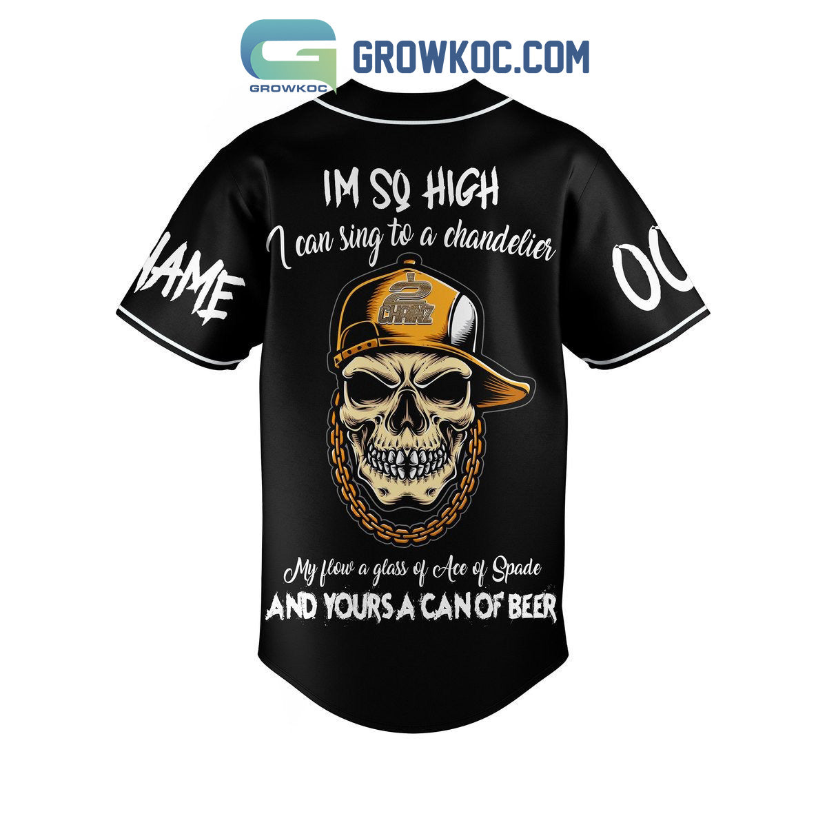 2 Chainz Im So High I Can Sing To A Chandelier Personalized Baseball Jersey