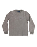 DOG MOM CORDUROY CREWNECK, PEARL GREY